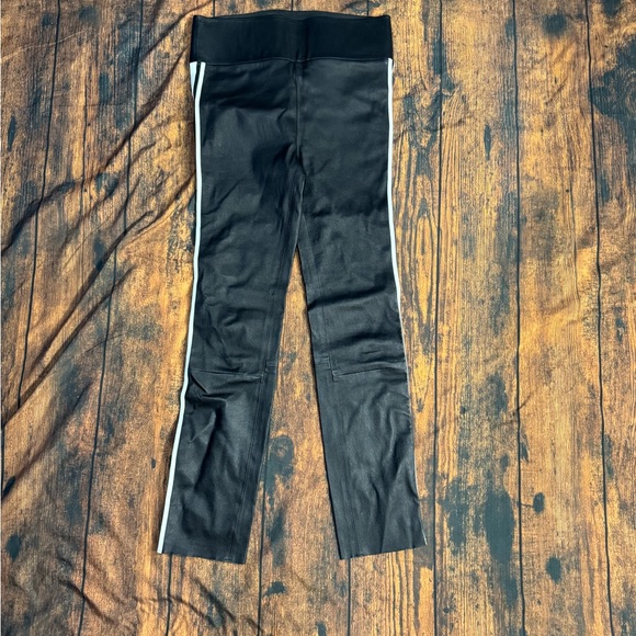 SPRWMN Leather Ankle Legging in Black Stripe M - Picture 4 of 8